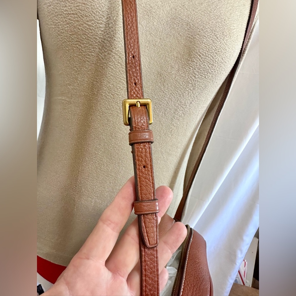 J. Crew ‘Signet’ Leather Crossbody Purse in Saddle Lock & Key - Picture 11 of 16